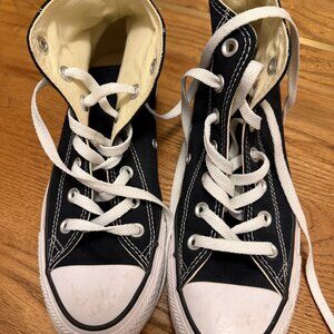 Converse Black High Top All Stars, Size 7.5 Womens Shoes